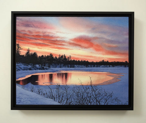 Crimson Twilight, watercolour by Karen Richardson