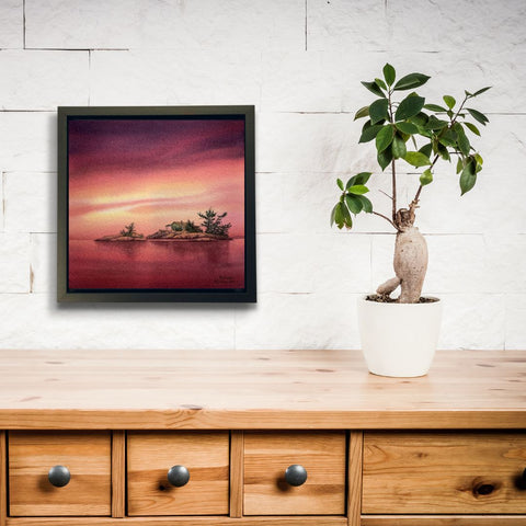 Little Bit of Heaven, watercolour by Karen Richardson, shown in situ