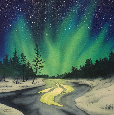 Silent Fire, watercolour by Karen Richardson
