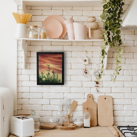 The Promise, watercolour by Karen Richardson, in situ