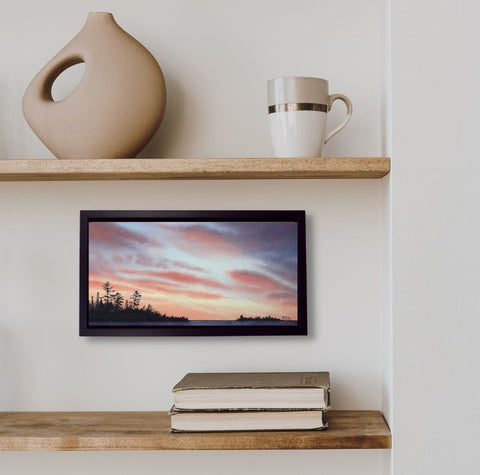 The Wonder of It All, watercolour by Karen Richardson, shown in situ
