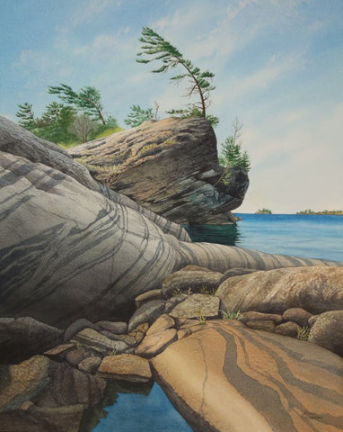 The Windy Shore, watercolour by Karen Richardson