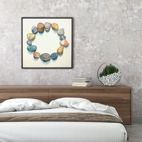 We Are All Connected, watercolour by Karen Richardson, in situ