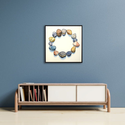 We Are All Connected, watercolour by Karen Richardson, in situ