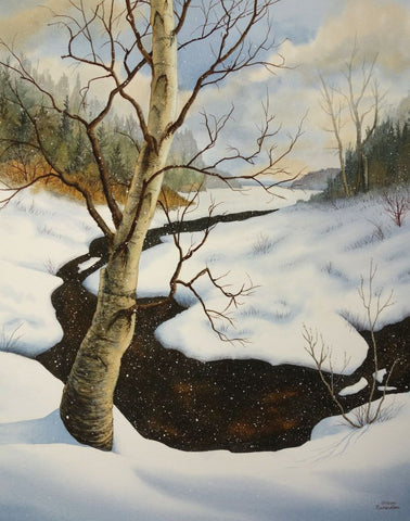 Winter's Embrace, watercolour by Karen Richardson