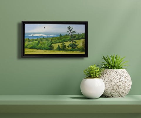 I Will Wait For You, watercolour by Karen Richardson, shown in an interior setting
