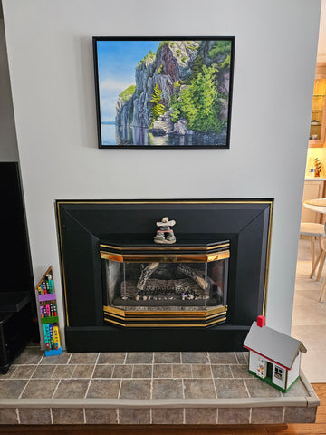 Echoes of Summer, watercolour by Karen Richardson, pictured in its new home