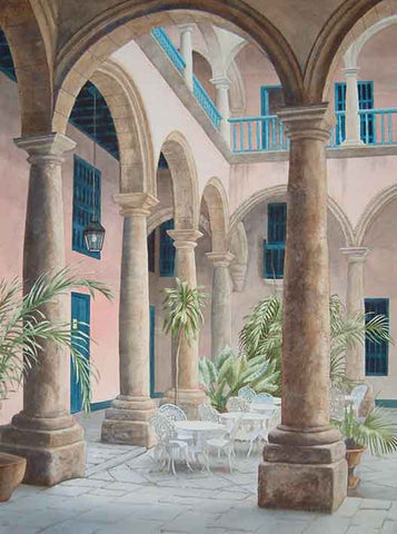 Cuban Rhythms, 30 x 22", watercolour framed with glass