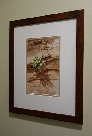 Between a Rock and a Hard Place Again, watercolour by Karen Richardson