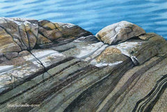 Georgian Bay Shadowplay, 7 x 10", watercolour framed with glass (SOLD)