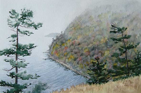 Superior Moment, 7 x 10", watercolour framed with glass