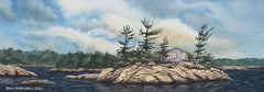 Island Retreat, 5 x 15", watercolour framed with glass (SOLD)