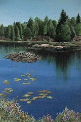 Northern Beaver Pond, 11 x 7" watercolour with mat (SOLD)
