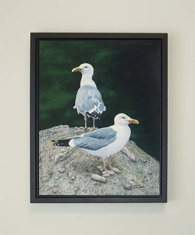 Defending High Ground, watercolour on panel, 14 x 11" (SOLD)