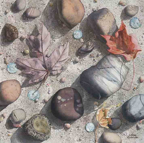Pay Dirt, watercolour on panel, 12 x 12" (SOLD)