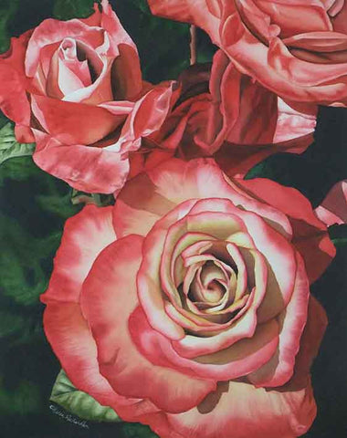 Rhapsody in Red, 20 x 16", watercolour on panel (SOLD)