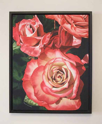 Rhapsody in Red, 20 x 16", watercolour on panel (SOLD)