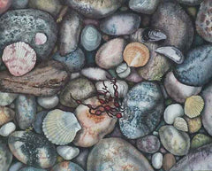 The Shell Game, watercolour on panel, 8 x 10" SOLD