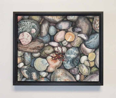 The Shell Game, watercolour on panel, 8 x 10" SOLD