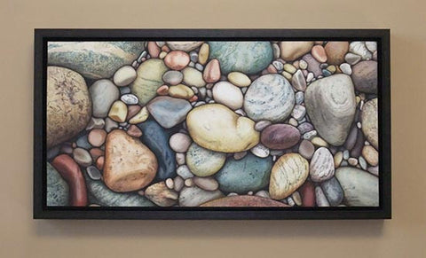 Beach Rocks Bigtime, watercolour by Karen Richardson
