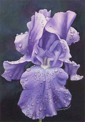 Caught in the Rain, watercolour on panel, 20 x 16" (SOLD)