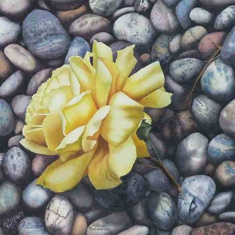 You Are My Sunshine, watercolour on panel, 12 x 12" (SOLD)