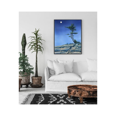 Hunter's Moon, watercolour by Karen Richardson, shown in a living room