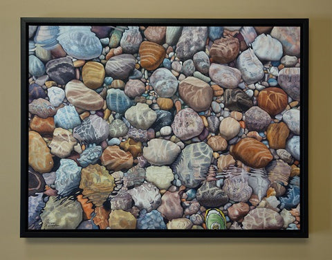 A Foot in Cold Water, watercolour by Karen Richardson