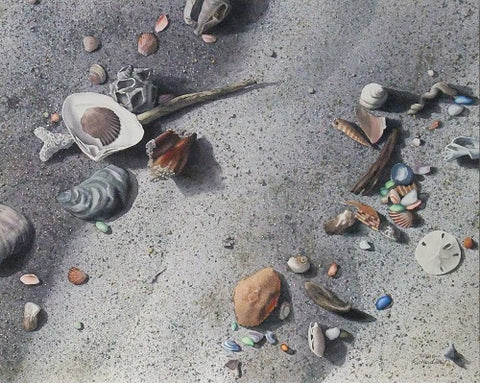 Seaside Treasures, watercolour by Karen Richardson