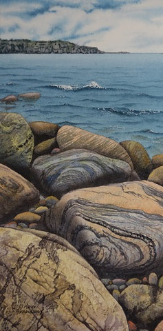 Travelers From a Distant Shore, watercolour by Karen Richardson