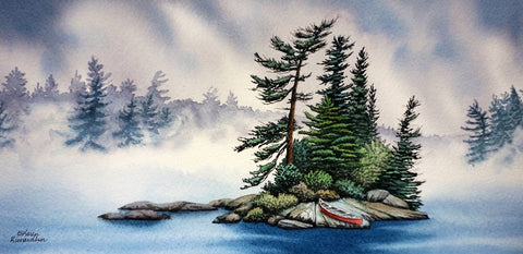 Mysteries in the Mist, watercolour by Karen Richardson