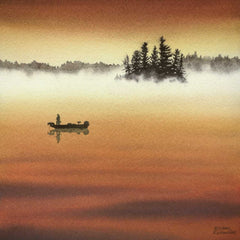 One Last Cast, watercolour by Karen Richardson