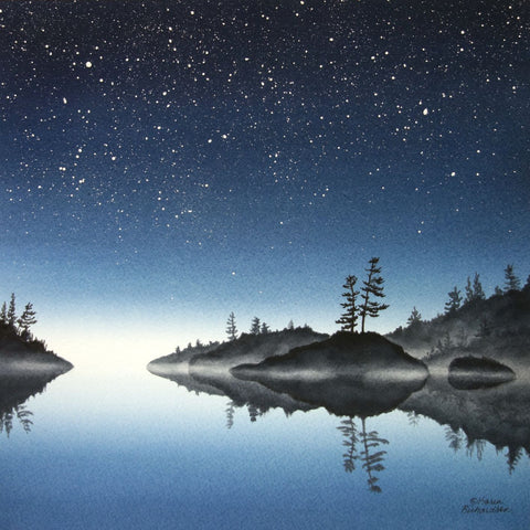 Beyond the Blue, watercolour by Karen Richardson