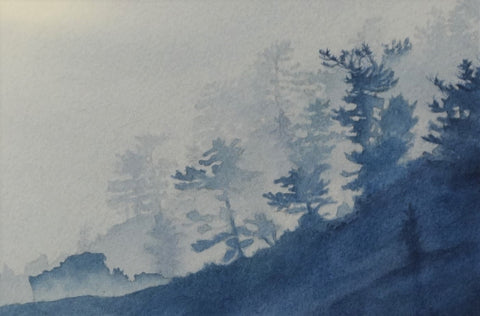 Blue Becomes You (detail), watercolour by Karen Richardson