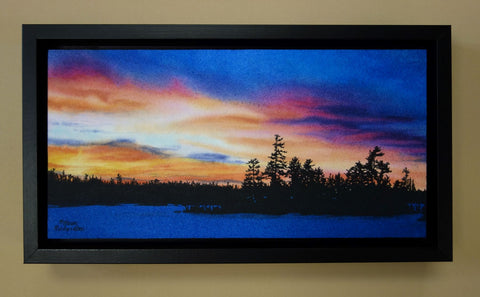 Exit Light, Enter Night, watercolour by Karen Richardson