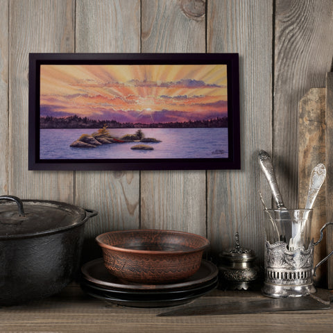 Let It Go, watercolour by Karen Richardson, shown on a kitchen wall