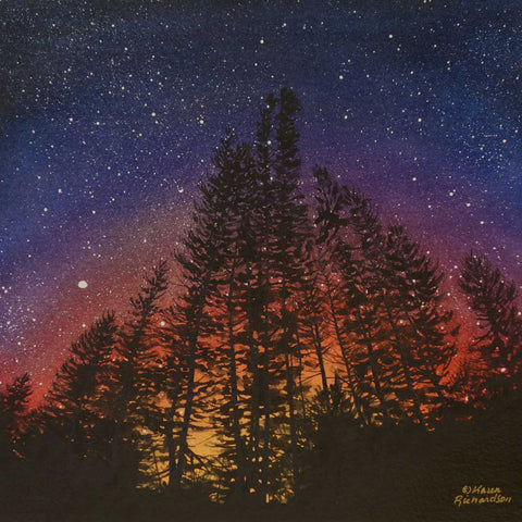 Music of the Night, watercolour by Karen Richardson