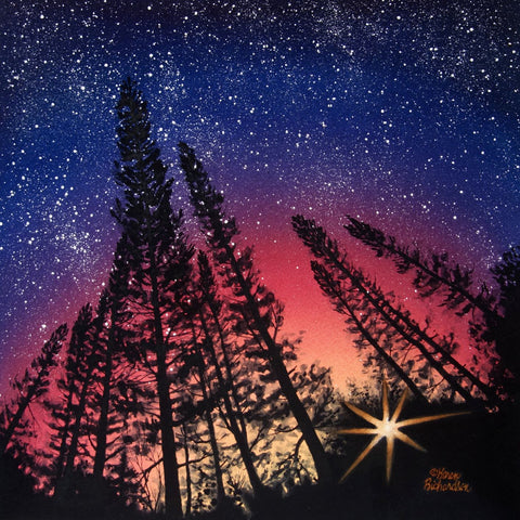 Starry Starry Night, watercolour by Karen Richardson