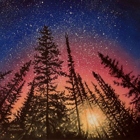 Last Light, watercolour by Karen Richardson