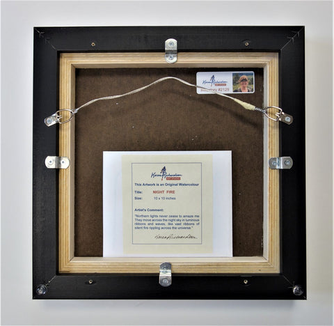 Night Fire (back), watercolour by Karen Richardson