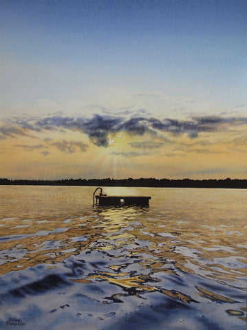 Shining Waters, watercolour by Karen Richardson