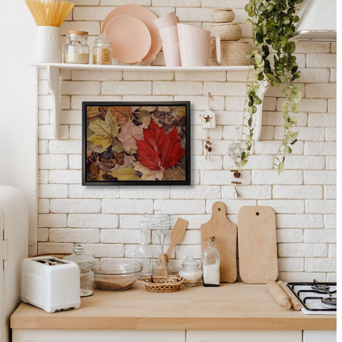 Maple Flooring, watercolour by Karen Richardson, in a kitchen setting