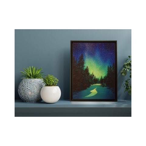 A Night to Remember, watercolour by Karen Richardson, in a living room setting