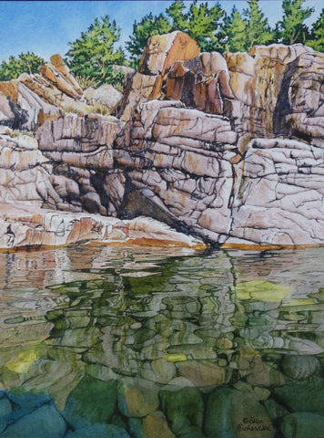 Killarney Rocks, watercolour by Karen Richardson