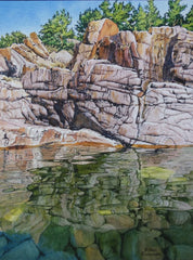 Killarney Rocks, watercolour by Karen Richardson