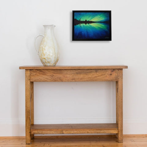 Northern Enchantment, watercolour by Karen Richardson, in situ