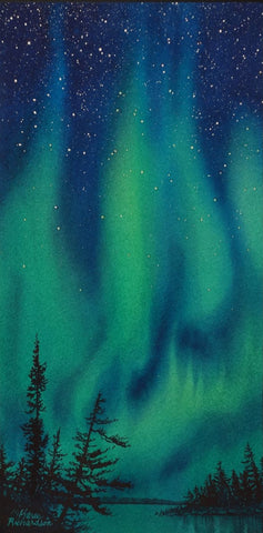 Northern Magic, watercolour by Karen Richardson