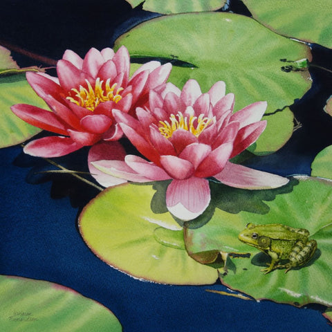 Pond Ponderings, watercolour by Karen Richardson