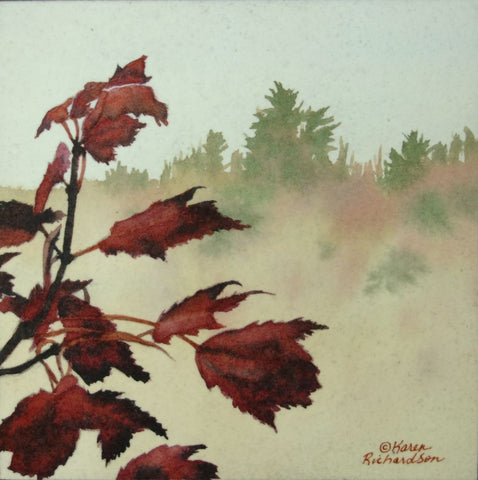Mist and Maples, painting by Karen Richardson