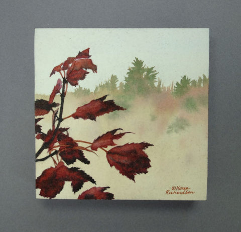 Mist and Maples, painting by Karen Richardson